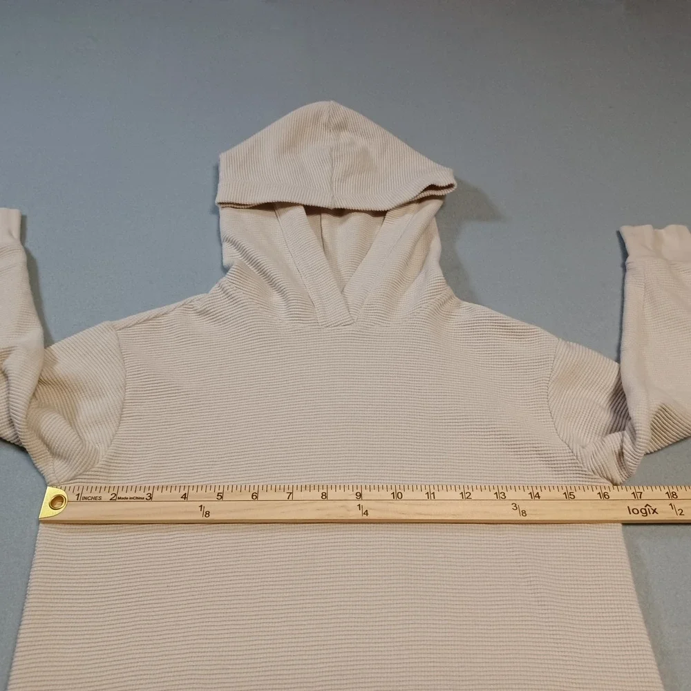 Wonder Nation Boys Beige Ribbed Hoodie‎ S 6-7 Long Sleeve Pullover WM18816A-0422